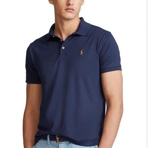 Polo Ralph Lauren Navy Heather Custom Slim Fit Iconic Polo